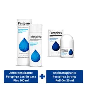 Pack Antitranspirante Perspirex Loción Para Pies y Antitranspirante Perspirex Strong Roll-On