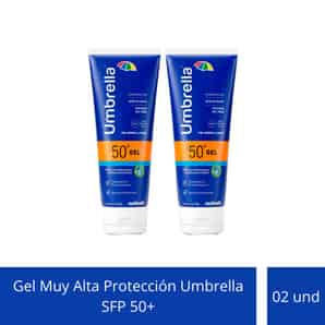 Pack 02 Gel Muy Alta Protección Umbrella SFP 50+
