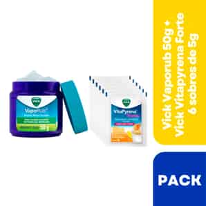 Pack Vick Vaporub 50g + 06 Sobres Vitapyrena Forte