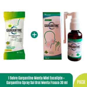 Pack Gargantine Spray + Caramelo Sabor Menta con Miel Eucalipto