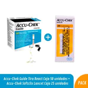 Pack Accu-Chek Guide Tira React + Softclix Lancet