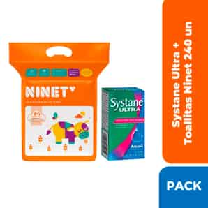 Pack Systane Ultra + Toallitas Húmedas Ninet Plus
