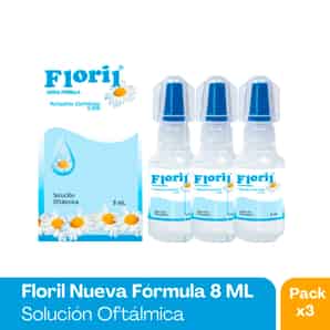 Pack 03 Floril Nueva Fórmula 0.03% Solución Oftálmica