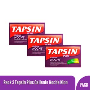 Pack 3 Tapsin Plus Caliente Noche Kion