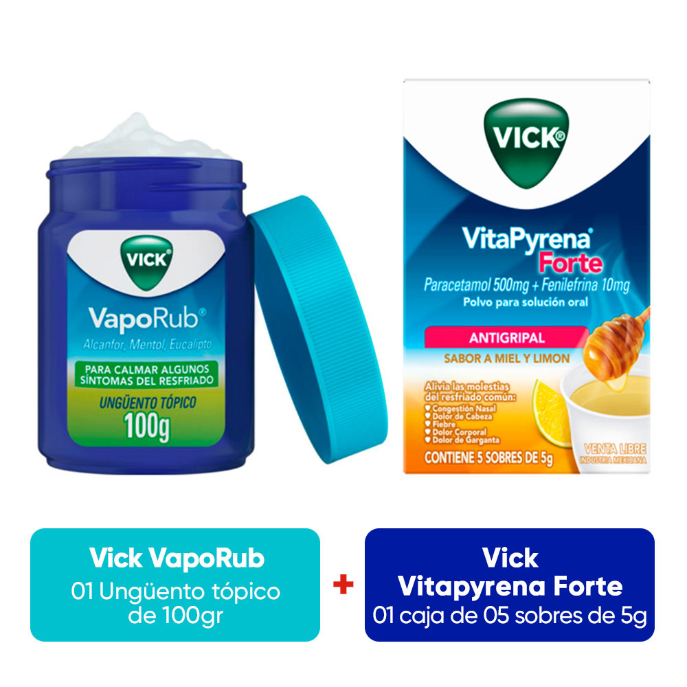 Ungüento Vick VapoRub para calmar algunos síntomas del resfriado 100 g