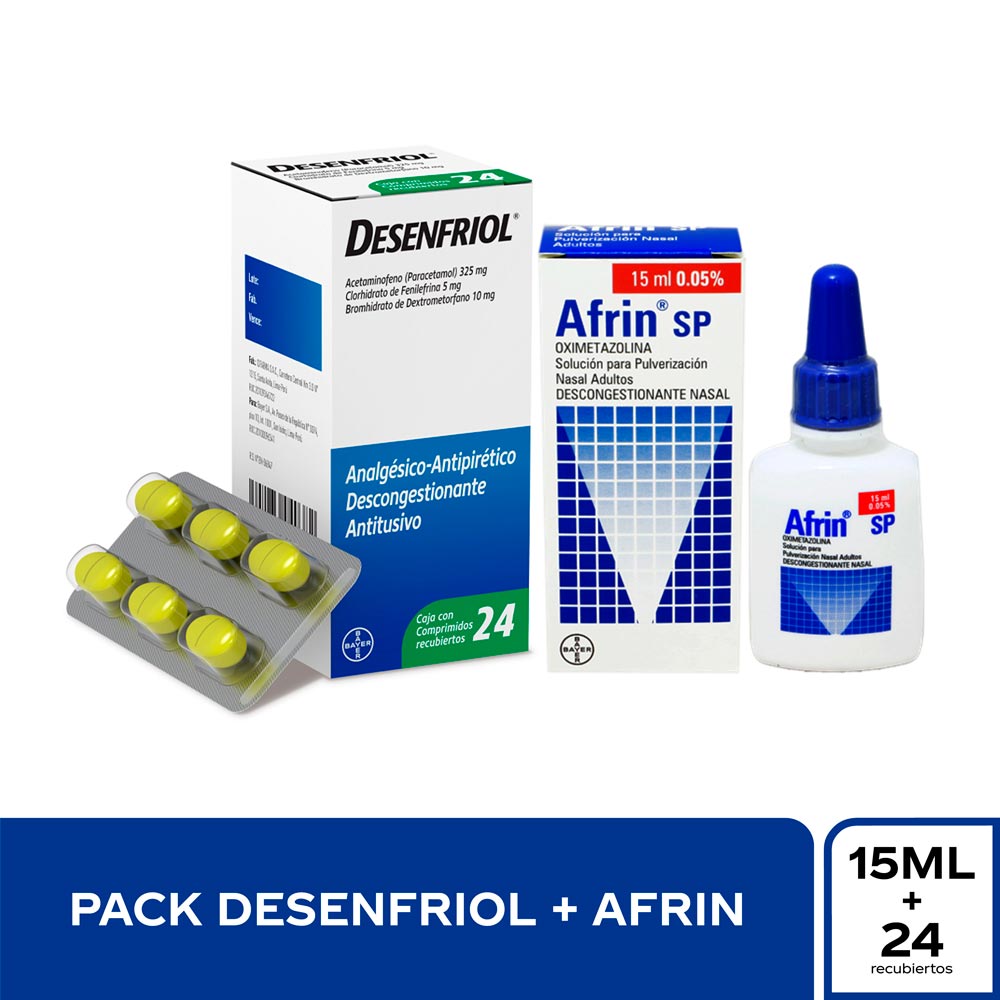 Afrin SP 0.05% Nasal + Desenfriol Comprimido