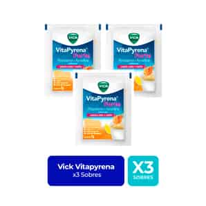 Pack 03 Sobres Antigripal Vick VitaPyrena Forte