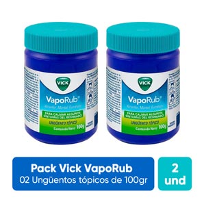 Vick VapoRub Ungüento 100 Gr Pack 2un