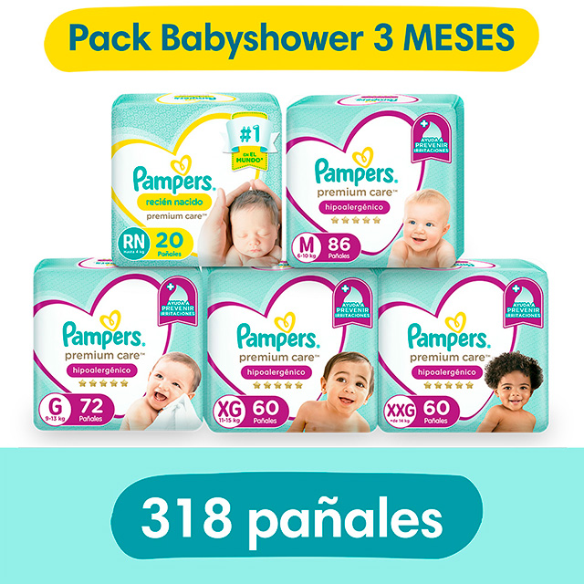 Pack Pañales Pampers Baby Shower 3 Meses - Mifarma