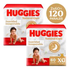 Pack 02 Pañales Huggies XG Bigpack Natural Care