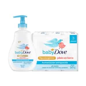 Pack Jabón en Barra y Líquido Dove Baby Enriquecida