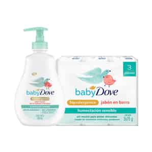 Pack Jabón en Barra y Líquido Dove Baby Sensible