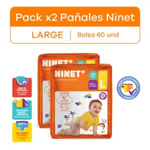 Pack Pañales Ninet Super Mega Talla L