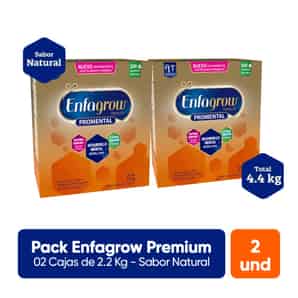 Pack Enfagrow Premium Pro Mental Sabor Natural Caja 2.2 KG 2 Unidades