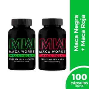 Pack 01 Maca Works Maca Roja 500mg + 01 Maca Works Maca Negra 500mg