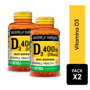 Pack 02 Vitamina D 400 Mason Natural