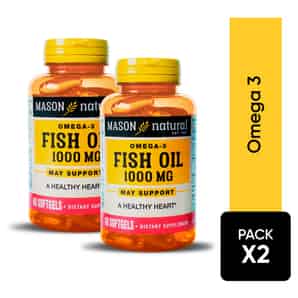 Pack 02 Fish Oil 1000mg Mason Natural