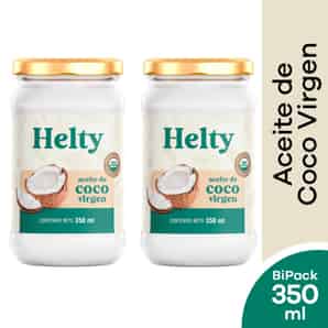 Pack 02 Aceite de Coco Virgen Helty 350 ML
