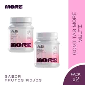 Pack 02 Gomitas More Multivit Frutos Rojos