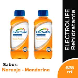 Pack 02 Electrolife Bebida con electrolitos sabor Naranja-Mandarina
