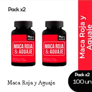 Pack 02 Maca Roja & Aguaje Mujer Aguaje 500mg Cápsulas