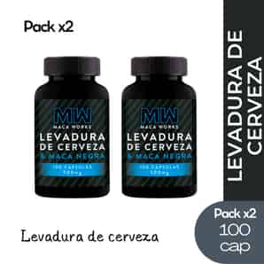 Pack 02 Maca Negra Y Levadura MW 500mg Cápsulas