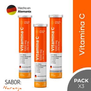Pack 03 Vitaminas C Efervescentes con Zinc