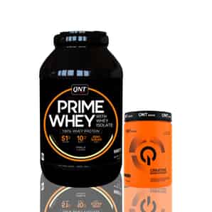 Pack Prime whey QNT Vainilla 2KG + Creatina Monohidratada QNT 300GR
