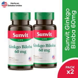 Pack 02 Sunvit Ginkgo Biloba 60mg Tableta