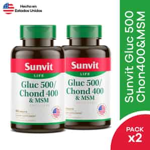Pack 02 Sunvit Gluc 500/Chond 400& MSM Tableta