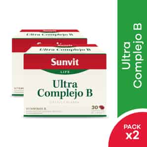 Pack 02 Ultra Complejo B Sunvit Cápsula Blanda