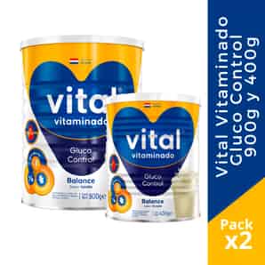 Pack Vital Vitaminado Gluco Control Sabor Vainilla + Vital Vitaminado Gluco Control