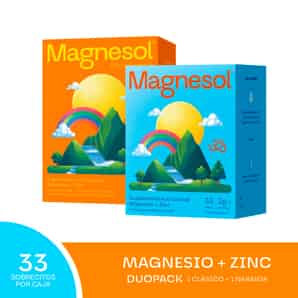 Pack 1 Caja Magnesol Polvo + 1 Caja Magnesol Polvo Sabor Naranja