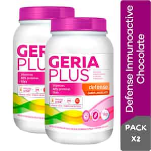 Pack 02 Geriaplus Inmunoact Polvo Sabor chocolate