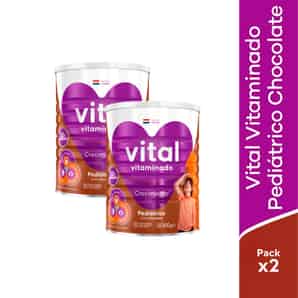 Pack 02 Vital Vitaminado Pediátrico Sabor Chocolate
