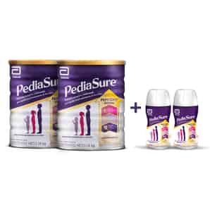 Pack 02 Pediasure Polvo Vainilla + 02 Pediasure Líquido Vainilla