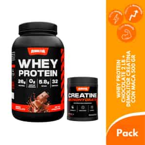Pack Whey Protein Chocolate + Demolitor Creatina Con Maca