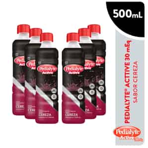 Pack 06 Pedialyte 30mEq Sabor Cereza
