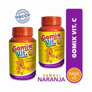 Pack 02 Gomix Vitamina C Sabor Naranja