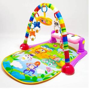 Gimnasio Multifunción con Piano 3 en 1 Rosado