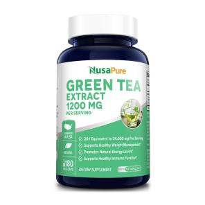 Extracto de Té Verde NusaPure 1200mg 180 Cápsulas Vegetarianas