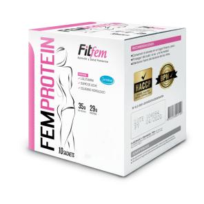 Proteína Fitfem Fem Pro Caja 10 Unid Vainilla