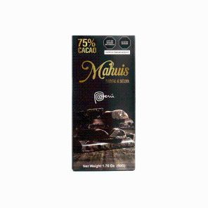 Chocolate Mahuis Dark 75% Cacao Barra 50g