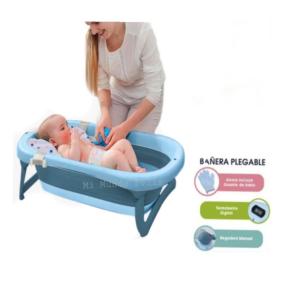 Bañera Plegable com termometro Baby Kits Jelly Azul