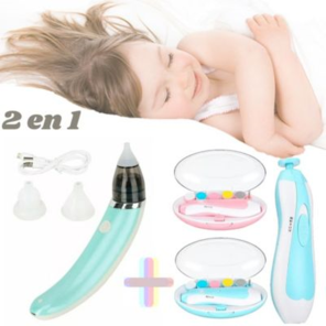 Kit niña 2 en 1 Succionador electrico nasal. y Pulidor de uñas