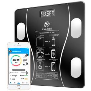 Balanza Digital Bluetooth 180Kg Inteligente Negro