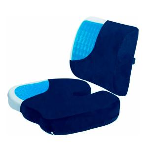 Cojín de Asiento con Gel y Almohada de Soporte Lumbar para Coche y Oficina