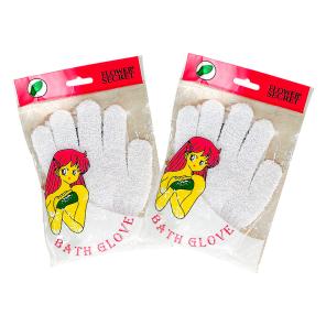 Guantes de baño Blanco Flower Secret 1 Par