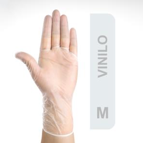 Guantes De Vinilo Descartables Transparentes Talla M Caja 100 Und